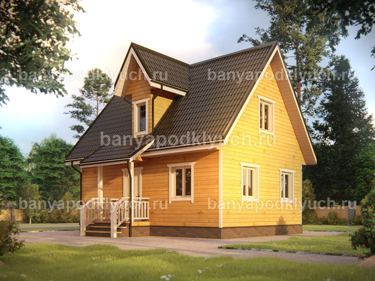 Баня из бруса 8x6 м Баня из бруса 8x6 м